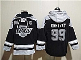 Men's Los Angeles Kings #99 Wayne Gretzky Black Ageless Must-Have Lace-Up Pullover Hoodie,baseball caps,new era cap wholesale,wholesale hats